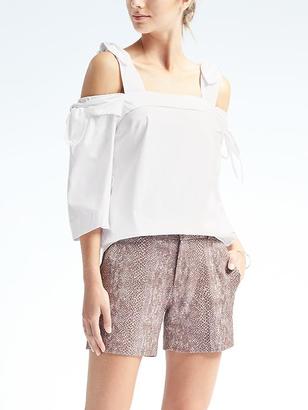 Banana Republic Easy Care Off-the-Shoulder Bow Top