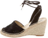 Thumbnail for your product : Stella McCartney Embroidered Lace-Up Wedges