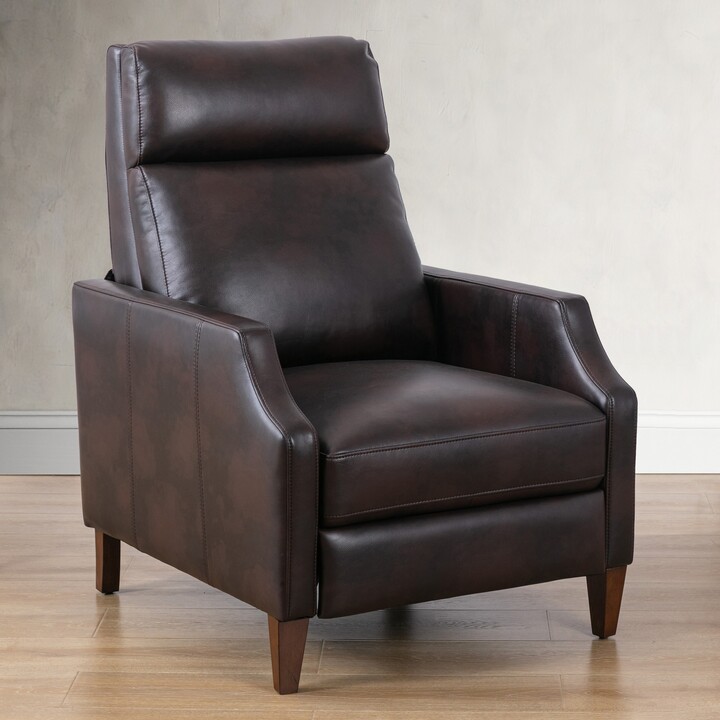 EDWINRAYLLC Modern PushBack Recliner with Solid Wood Legs and Embedded Coil, Longlasting, for