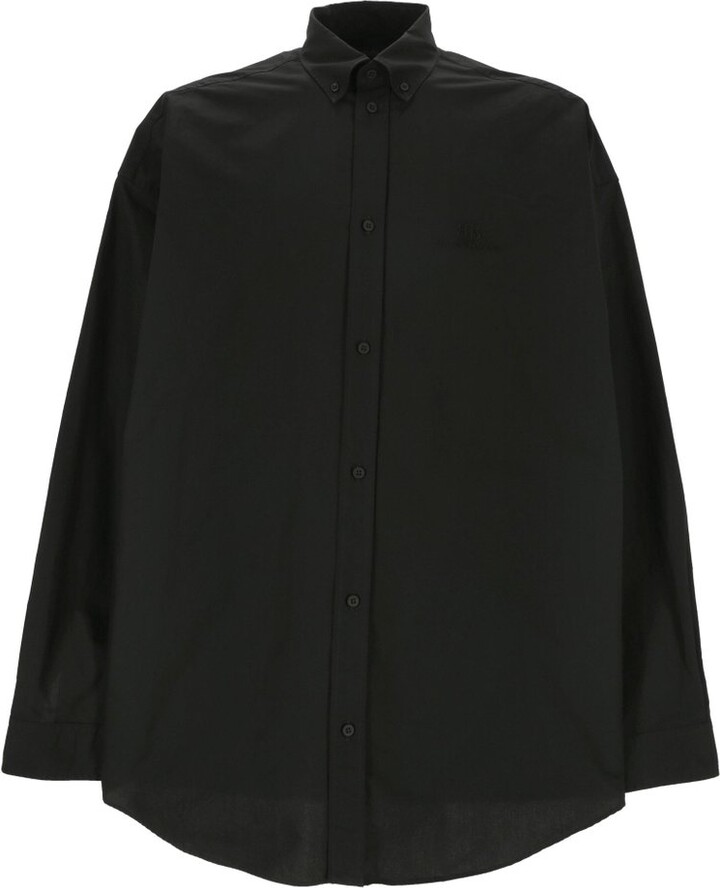 Balenciaga Collared Long-Sleeve Shirt