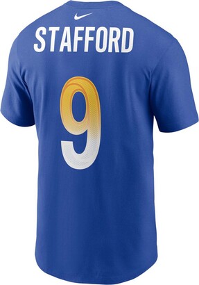 Nike Men's Matthew Stafford Royal Los Angeles Rams Name and Number T-shirt