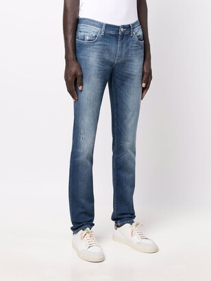 7 For All Mankind Low-Rise Straight-Leg Jeans
