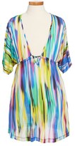 Thumbnail for your product : Milly Minis 'Brushstroke' V-Neck Cover-Up (Big Girls)