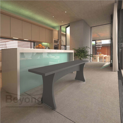 Beyong Coney Dining Bench in White - Set of 2