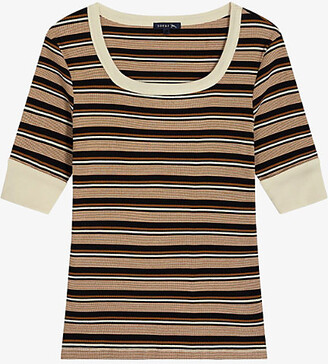 soeur Paquita striped cotton-jersey T-shirt