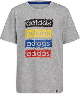 adidas Boy's Sketchy Linear Logo T-Shirt