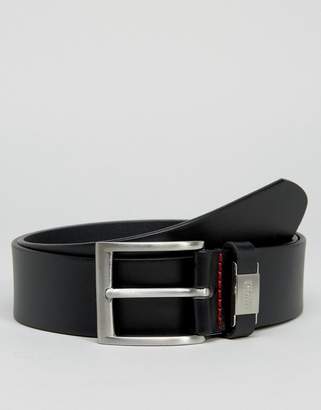 HUGO BOSS by Leather Connio Belt In Black