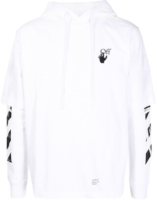 Off-White Caravaggio Arrows-print layered hoodie - ShopStyle