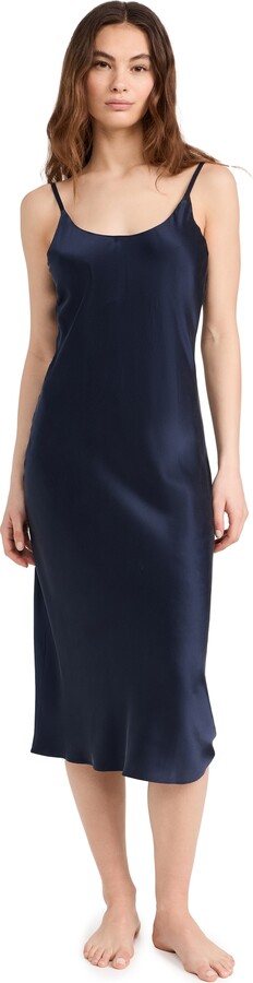 Lunya Washable Silk Bias Slip Dress