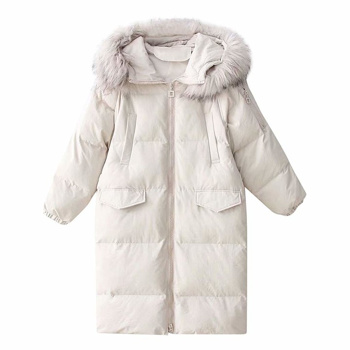 white winter coats uk