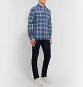 Thumbnail for your product : Tom Ford Button-Down Collar Checked Brushed-Cotton Shirt