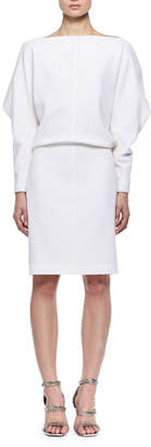 Tom Ford Pointed Long-Sleeve Cashmere Dress