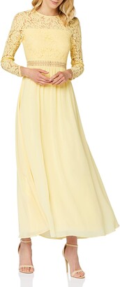 Amazon Brand - TRUTH & FABLE Women's Maxi Lace A-Line Dress