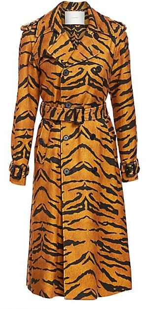 Adam Lippes Tiger-Stripe Trench Coat - ShopStyle