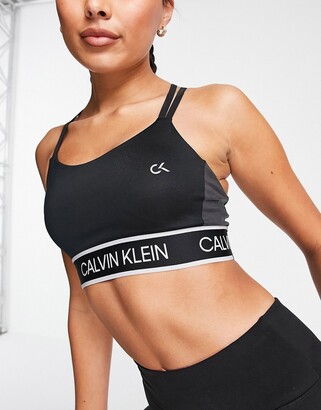 Calvin Klein Performance sports bra co-ord in white - ShopStyle
