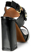 Thumbnail for your product : Marni Jeweled Leather Slingback Platform Sandals