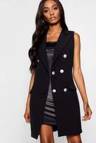 Thumbnail for your product : boohoo Tailored Military Button Duster Jacket