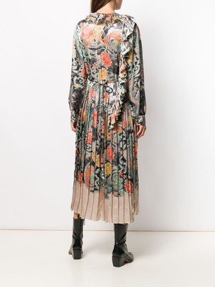 Valentino Oriental Print Satin Dress