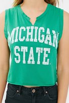 Thumbnail for your product : Urban Outfitters Michigan State Cropped Muscle Tee