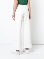 Thumbnail for your product : Sara Battaglia Contrast-Trim Wave Trousers