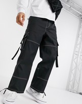 contrast stitch trousers mens