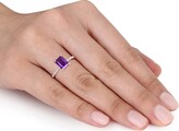 Thumbnail for your product : Macy's Amethyst (1-1/2 ct.t.w.) and Diamond (1/10 ct.t.w.) Ring in 10k Rose Gold