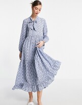 Thumbnail for your product : Urban Threads tiered maxi smock dress in floral print
