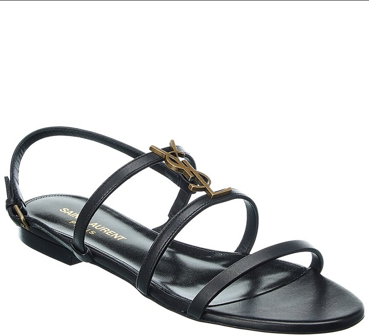 Saint Laurent Cassandra Leather Sandal ShopStyle