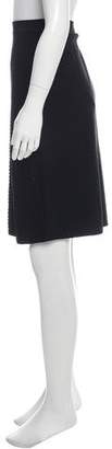 Fendi Knit Texture-Accented Skirt