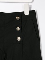 Thumbnail for your product : MonnaLisa Buttoned Wide-Leg Trousers