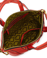 Thumbnail for your product : Oryany Jennah Paneled Zip Leather Satchel, Crimson