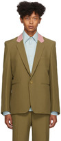Thumbnail for your product : Paul Smith Brown Contrast Collar Single-Button Blazer