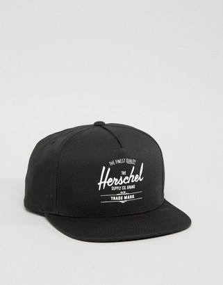 Herschel Snapback Logo Cap in Black