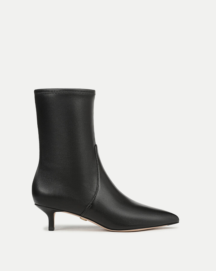 Lisa Stretch Kitten-Heel Ankle Boot