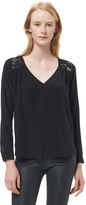 Thumbnail for your product : Rebecca Taylor Long Sleeve V-Neck Top