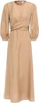 Thumbnail for your product : Zimmermann Twist-front Silk-shantung Midi Dress