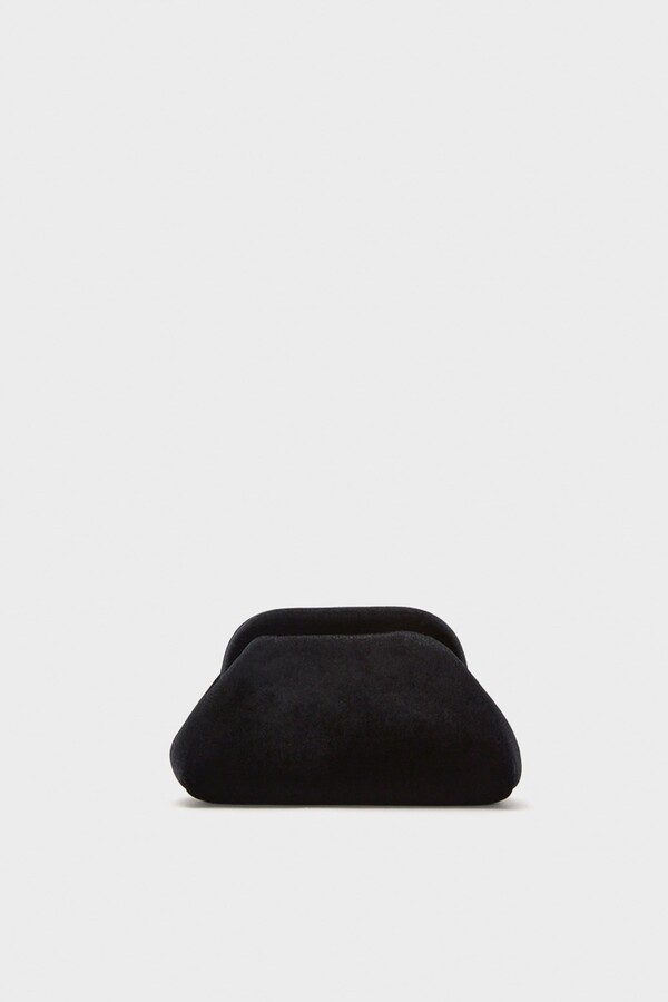 Caterina Bertini Black Velvet Clutch