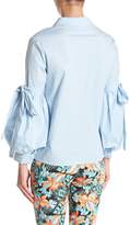 Thumbnail for your product : Tea & Cup Overlapping Tie Sleeve Blouse