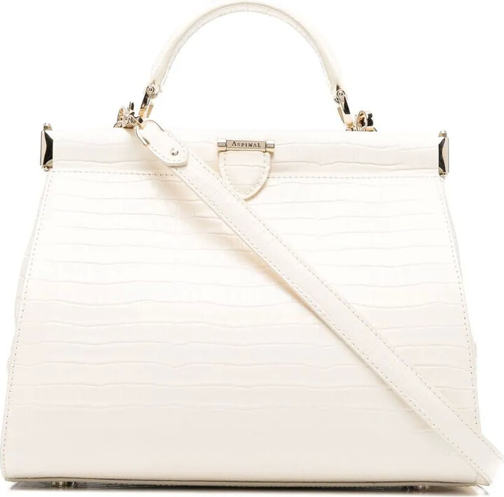 Aspinal of London Florence Frame crocodile embossed bag