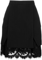 Thumbnail for your product : Alexander McQueen lace-trim A-line skirt