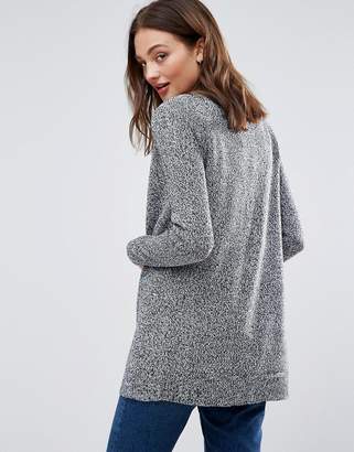 Brave Soul Open Front Cardigan In Mid Length