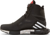 Thumbnail for your product : Y-3 Black Leather Hayex High-Top Sneakers