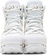 Thumbnail for your product : Marc by Marc Jacobs White Cut-Out Platform Ninja Sneakers