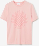 Thumbnail for your product : Burberry Chequered Crest Cotton T-shirt Size: XS