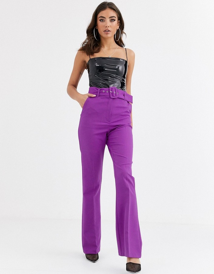 lavender flare pants