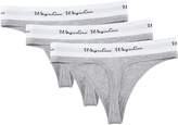 Thumbnail for your product : WingsLove Women’s 3 Pack Cotton Sexy Thongs Tangas Panties Low Waist Rise Seamless String Underwear (M, Heather Grey-1pack)