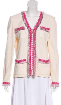 St. John By Marie Gray Frayed-Trimmed Jacket