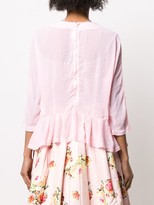 Thumbnail for your product : Comme des Garcons Crinkled Effect Frayed Edge Blouse