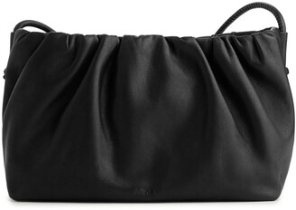 Arket Ruched Leather Crossbody Bag
