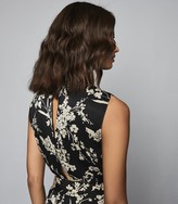 Thumbnail for your product : Reiss BRIELLA FLORAL PRINTED MIDI DRESS Black